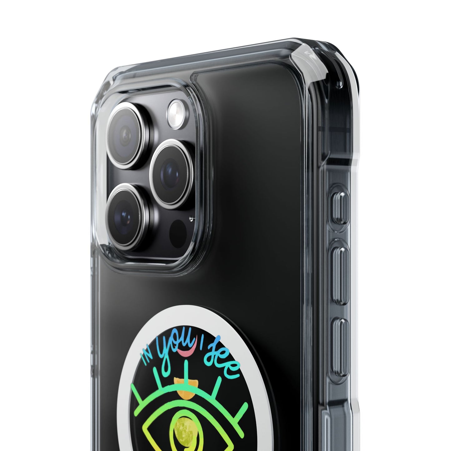 Rainbow Lunar Phases Magnetic Clear Impact case