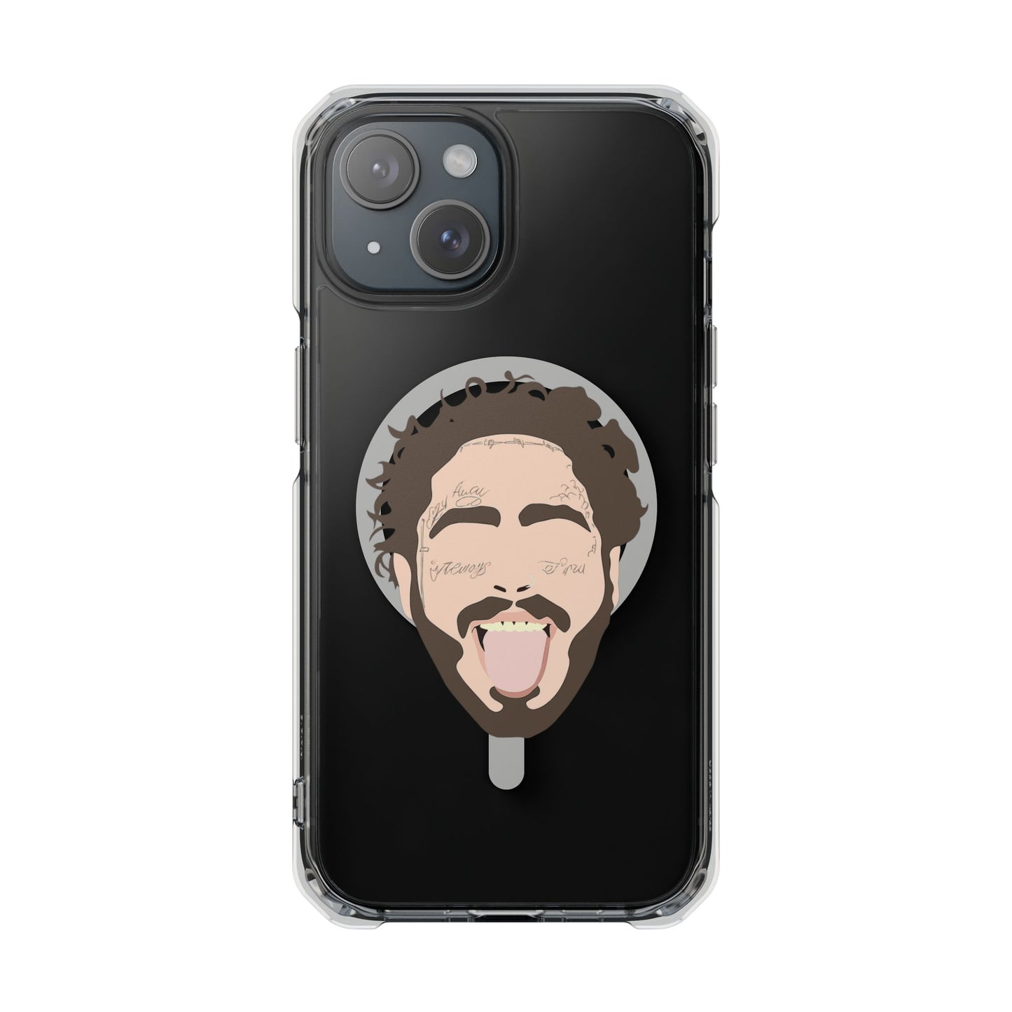 Minimalist Tongue Out Cartoon Face Magnetic Impact Case