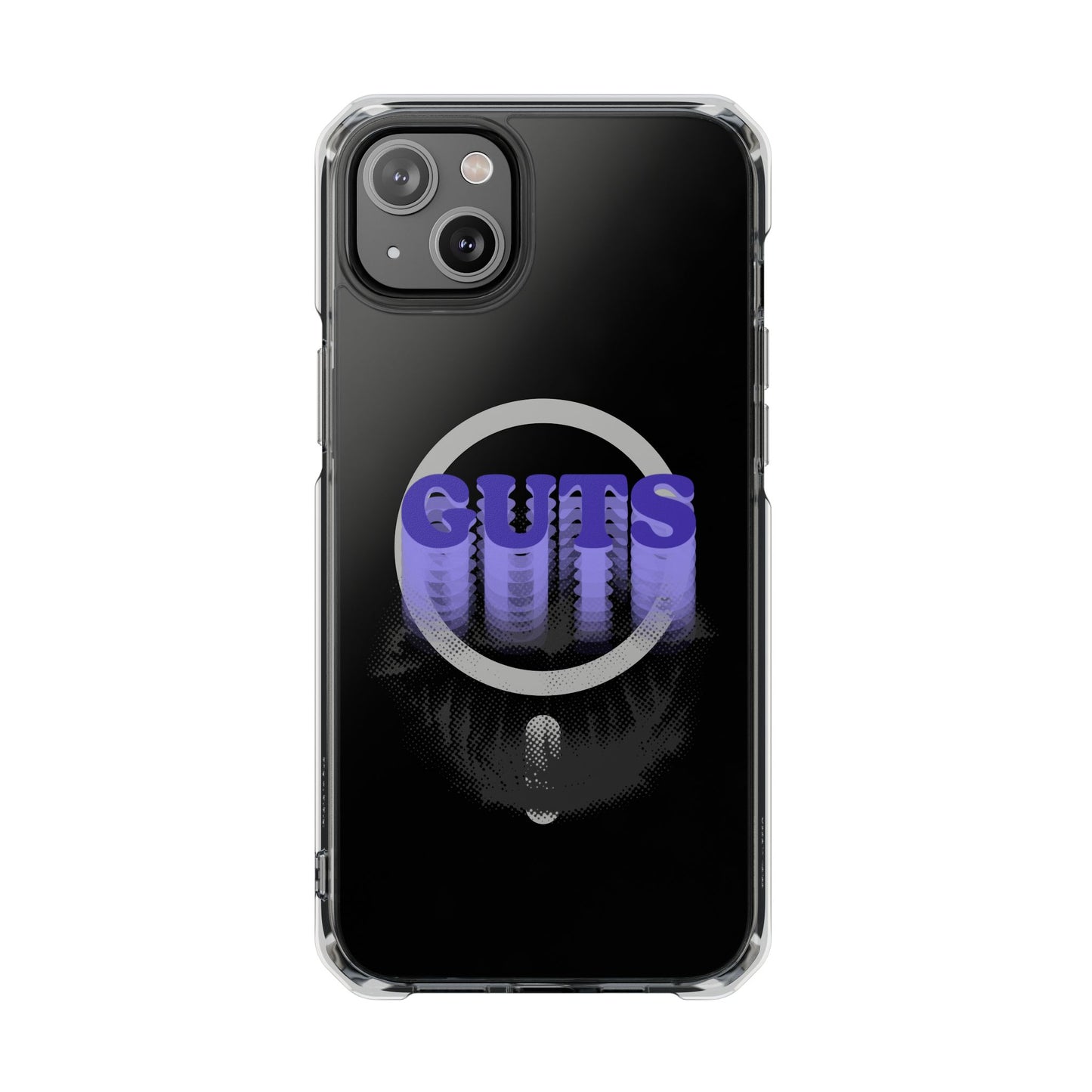 Guts Drip Effect Halftone Magnetic Clear Impact Case