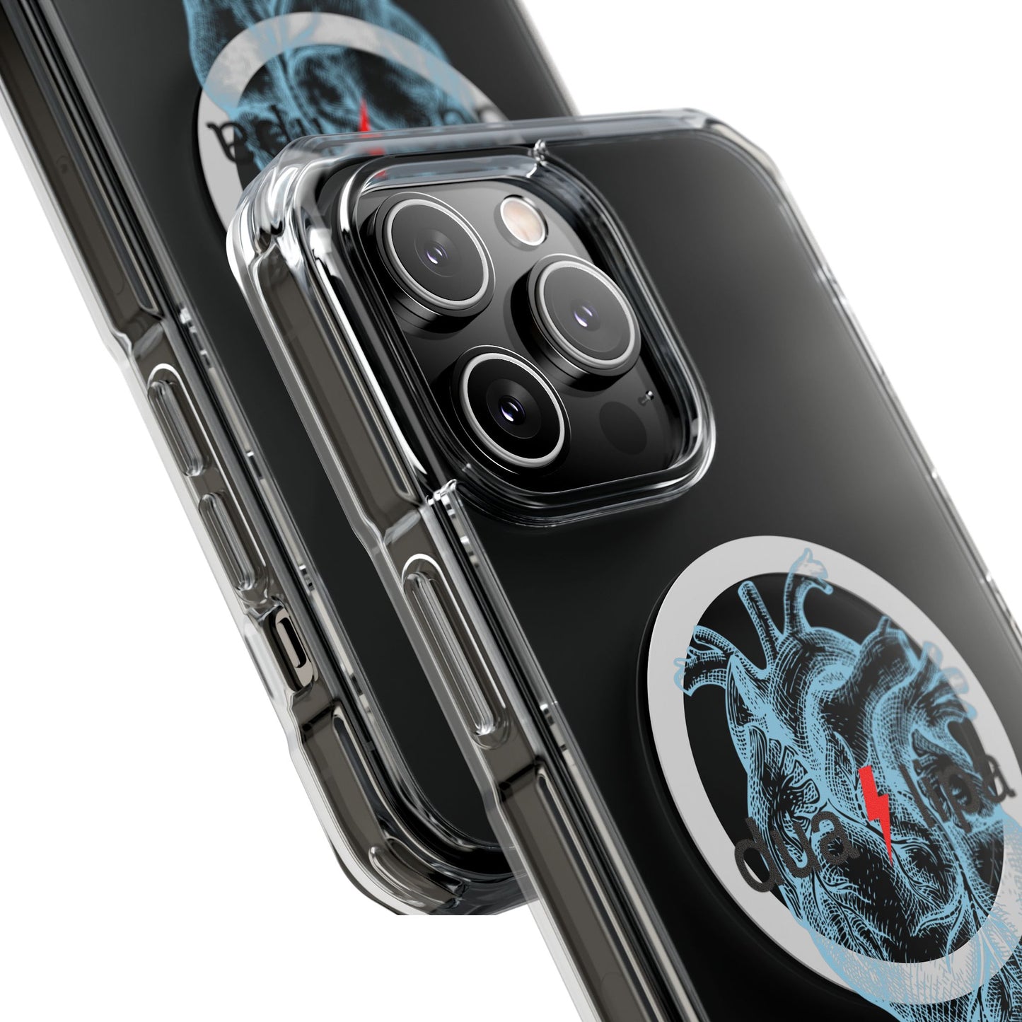 Electro Heart Illustration Magnetic Clear Impact case