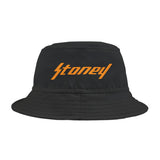 Orange Lightning Text Logo Bucket Hat