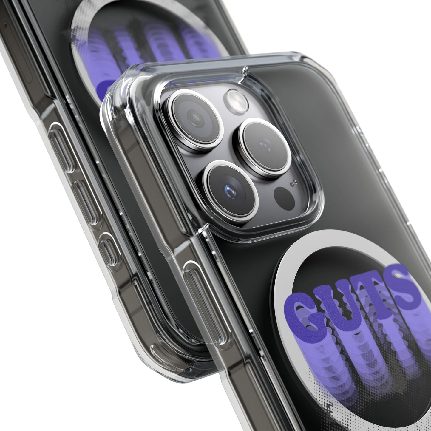 Guts Drip Effect Halftone Magnetic Clear Impact Case