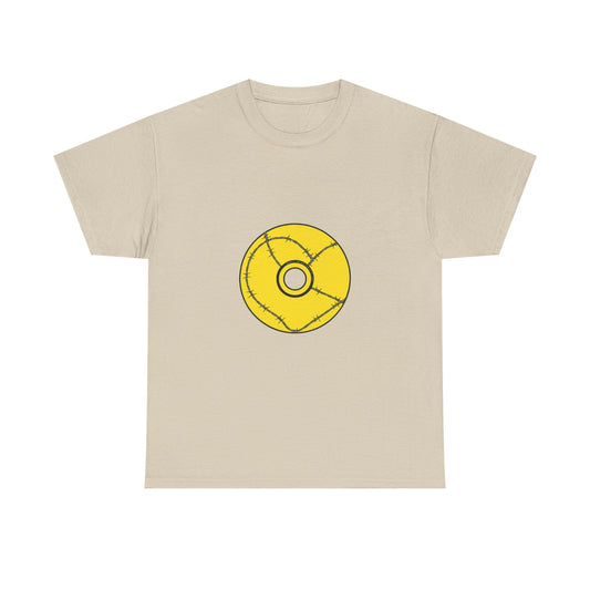 Minimalist Black Disc Outline Unisex Heavy cotton Tee