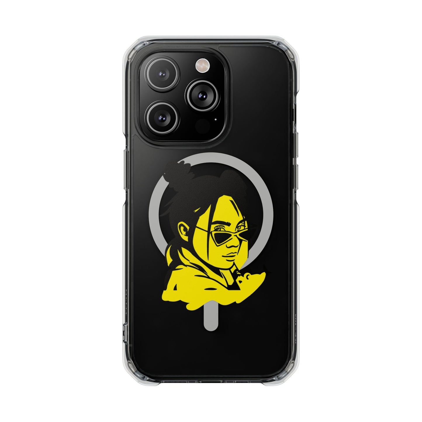 Neon Mood Portrait Magnetic Clear Impact Case
