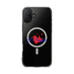 Heart on Fire Bold Script Magnetic Clear Impact Case