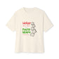 White Paw Print Oversized Boxy Tee