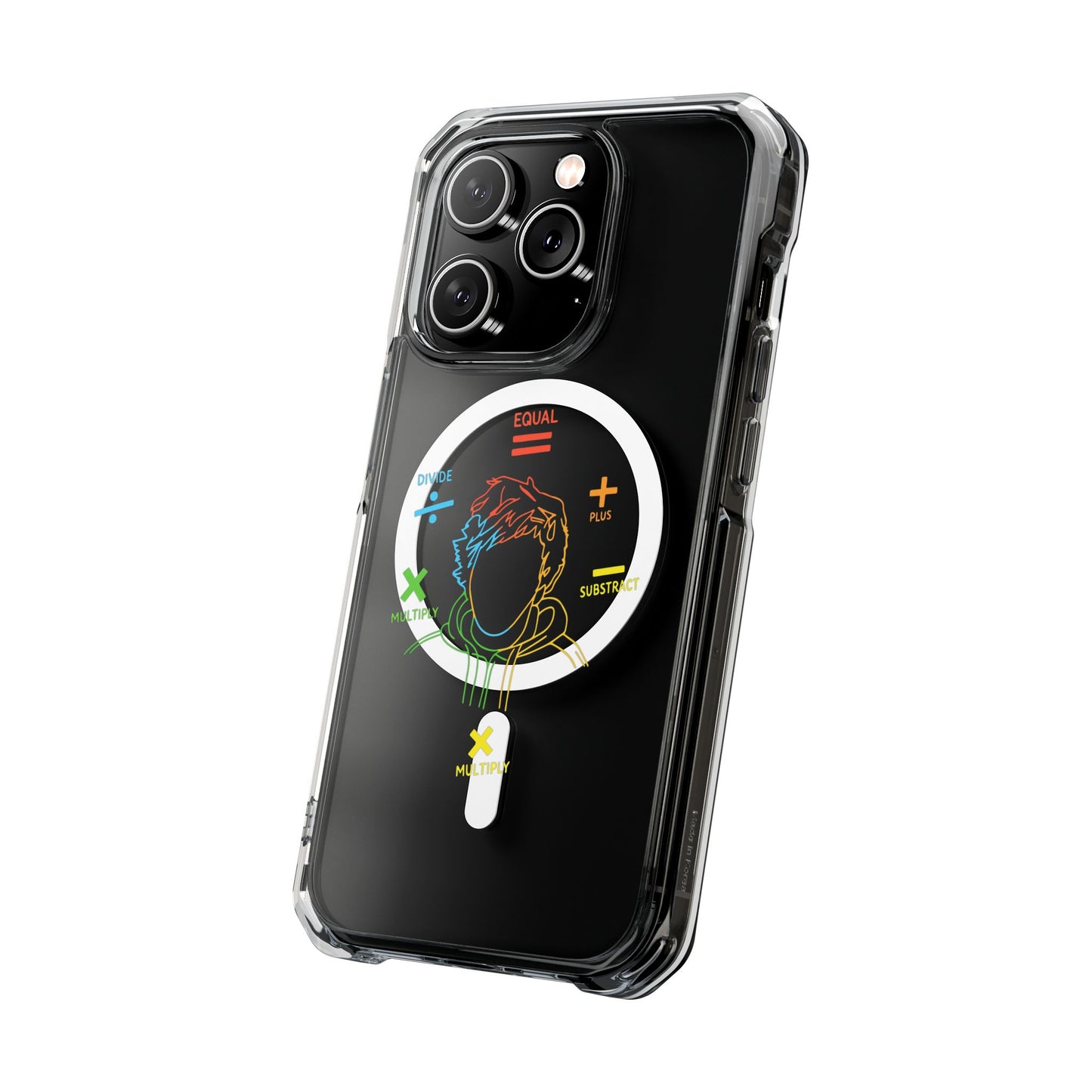 Minimalist Divide Symbol with Brush Magnetic Clear Impact Case