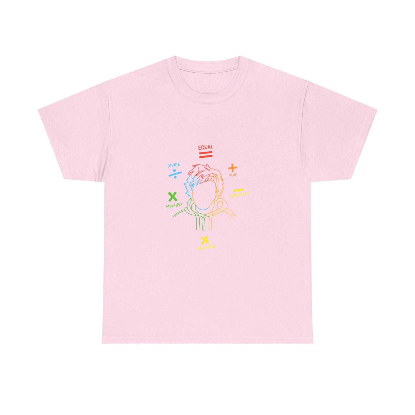 Minimalist Divide Symbol with Brush Unisex Heavy Cotton Tee