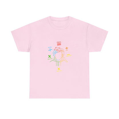 Minimalist Divide Symbol with Brush Unisex Heavy Cotton Tee