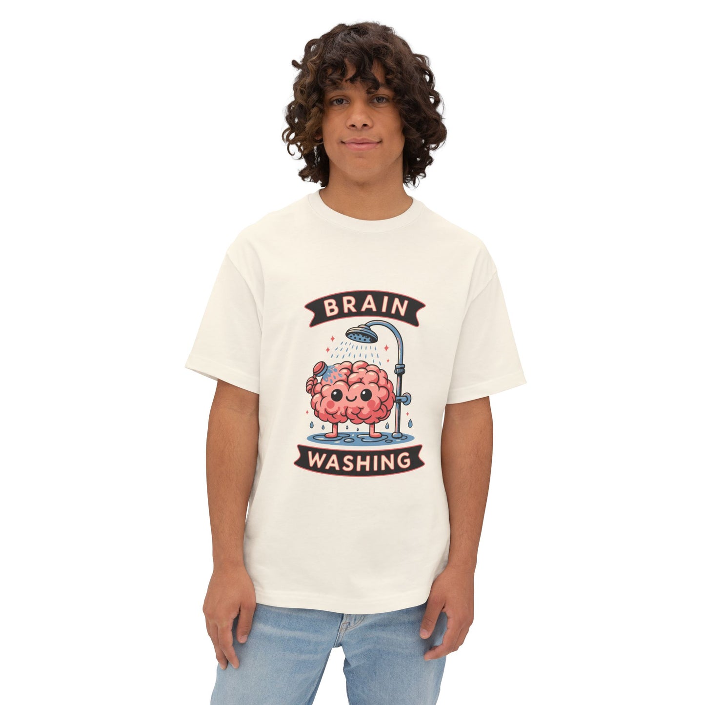 Oversized boxy Tee – Snazzy Brain washing Edition