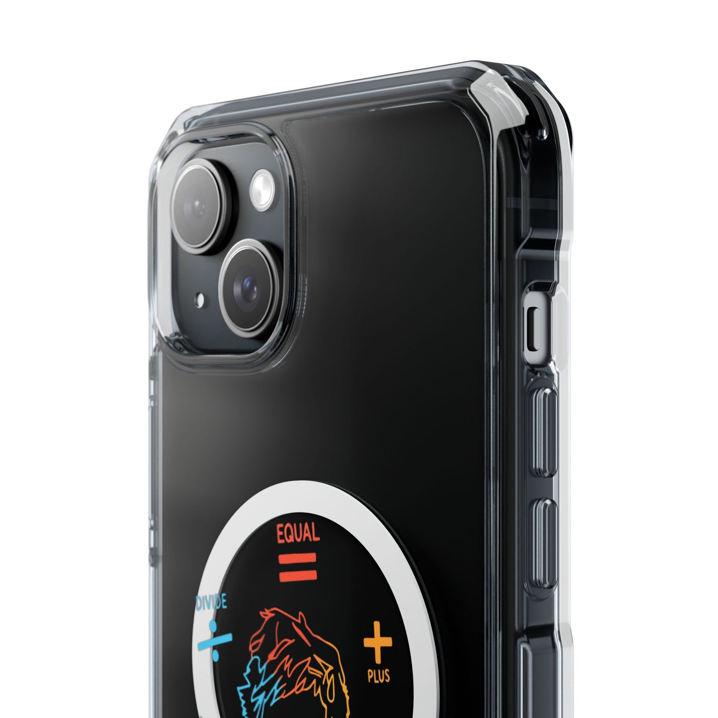 Minimalist Divide Symbol with Brush Magnetic Clear Impact Case