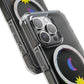 Gradient Moon and Star Emblem Magnetic Clear Impact case