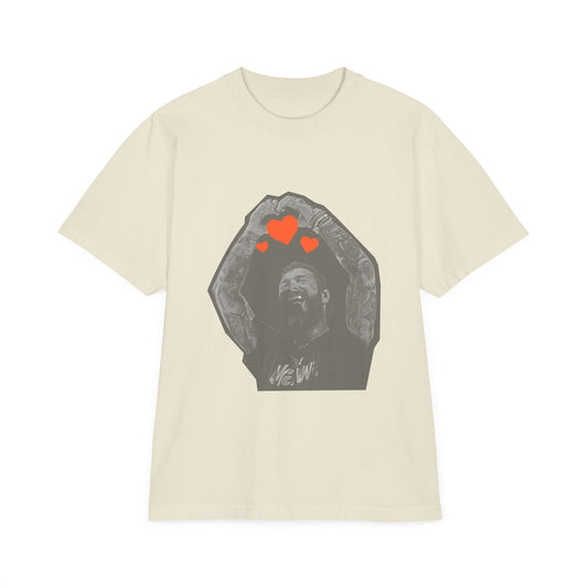 Unisex Garment-Dyed Drop-Shoulder T-Shirt – Post Malone Heartfelt Wishes