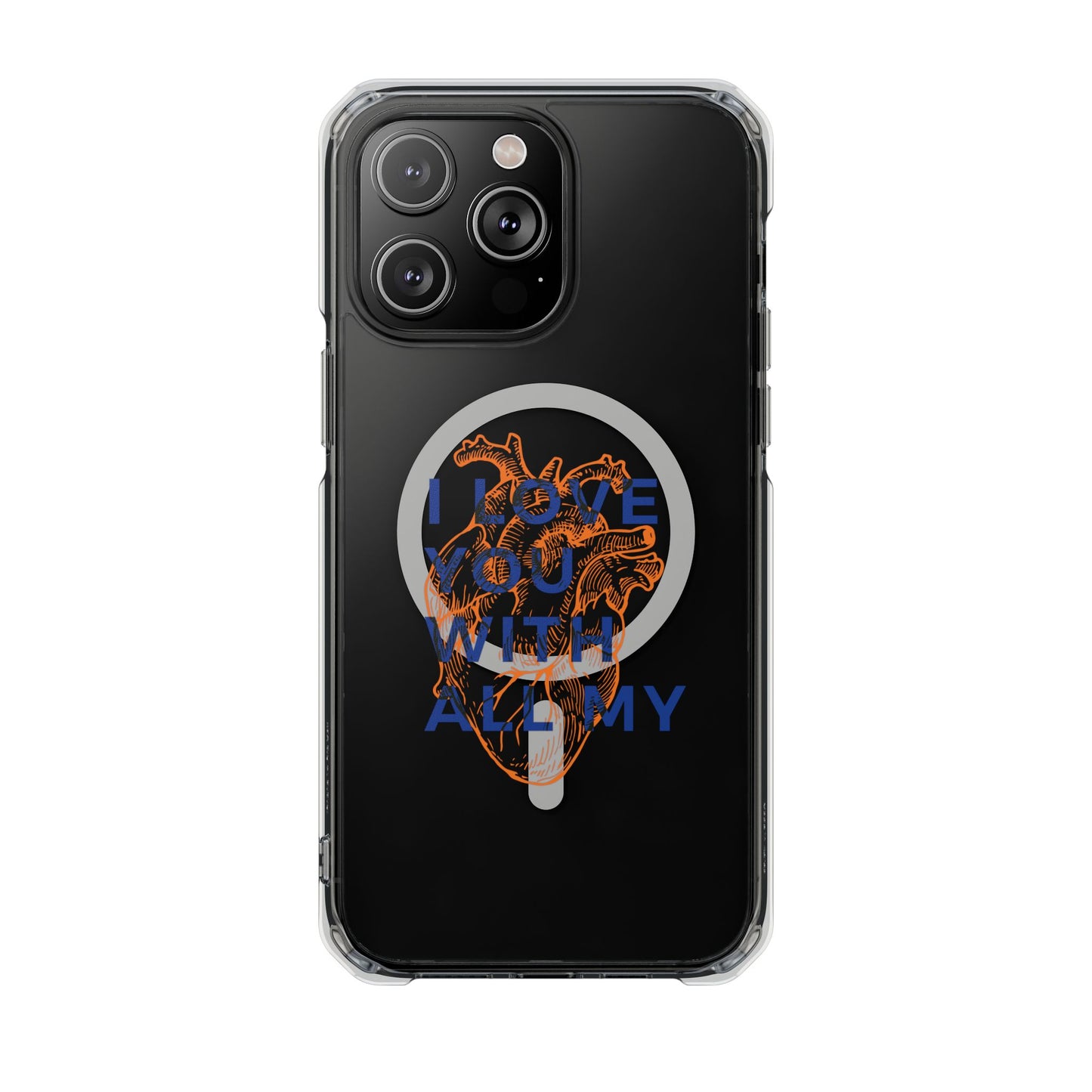 All My Heart Anatomical Art Magnetic Clear Impact case