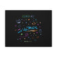 Neon Space Doodles Canvas