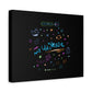 Neon Space Doodles Canvas