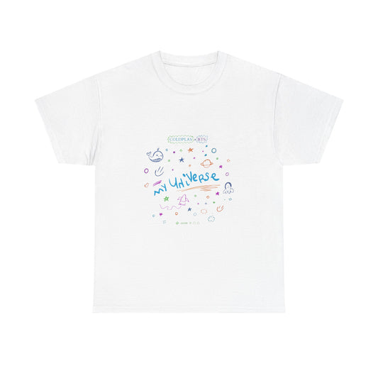 Neon Space Doodles Unisex Cotton Tee