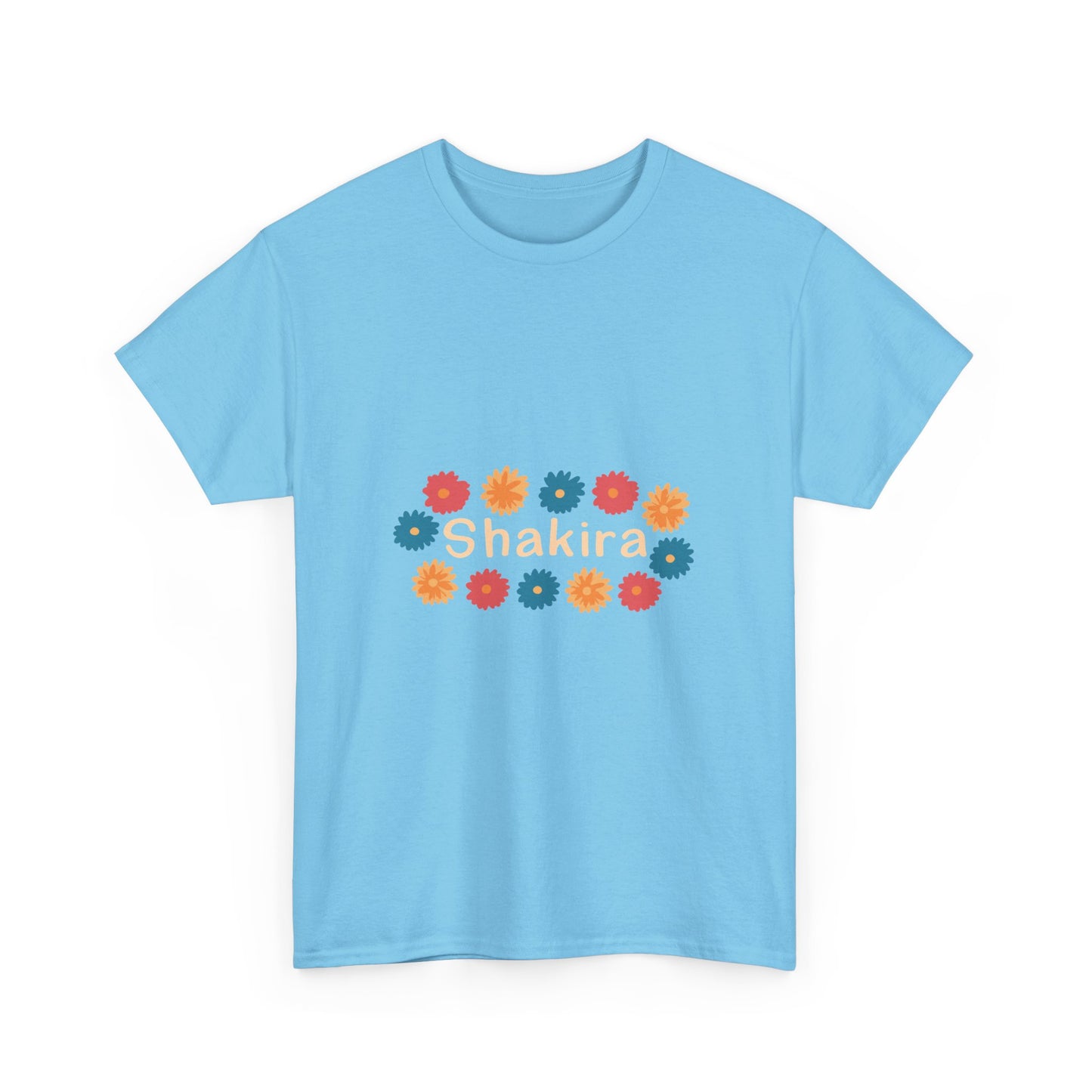 Retro Floral Groove Unisex Heavy cotton tee