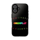 Premium Tough Case for iPhone 12 to 16 Pro Max Showcasing Coldplay’s Signage