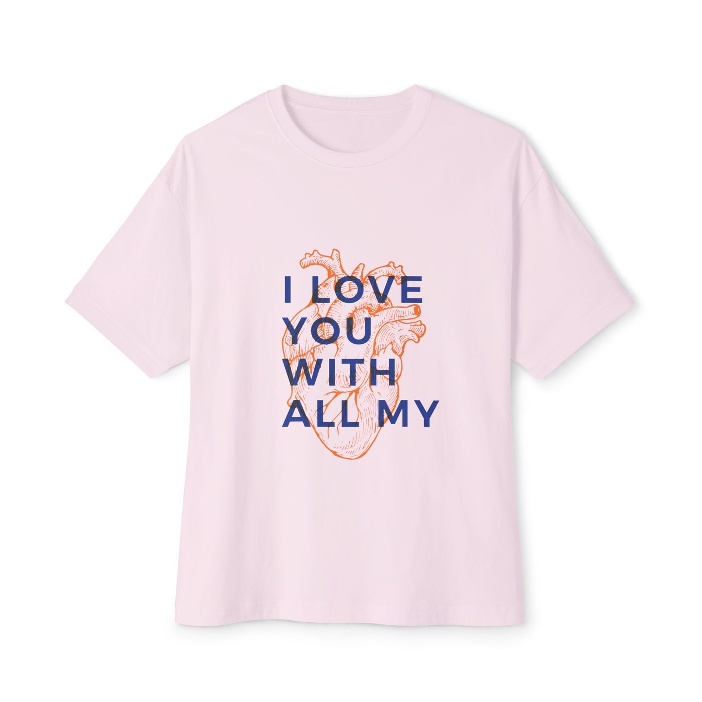 All My Heart Anatomical Art Unisex Oversized Boxy Tee