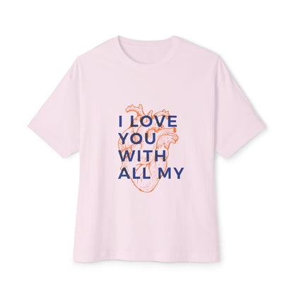 All My Heart Anatomical Art Unisex Oversized Boxy Tee