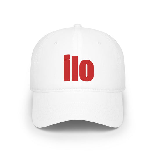 ILO Bold Red Block Baseball Cap