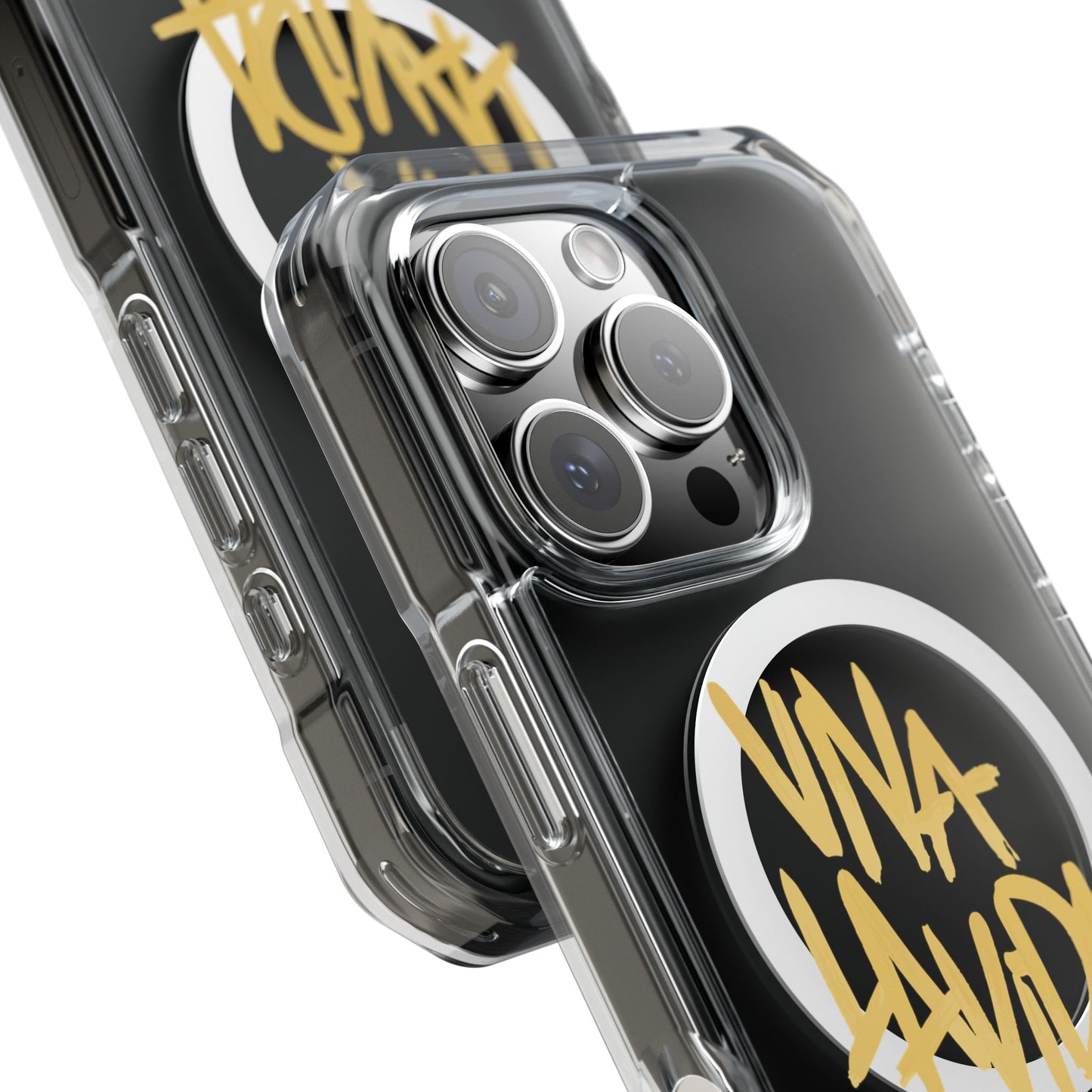 Golden Brush Script Magnetic Clear Impact case
