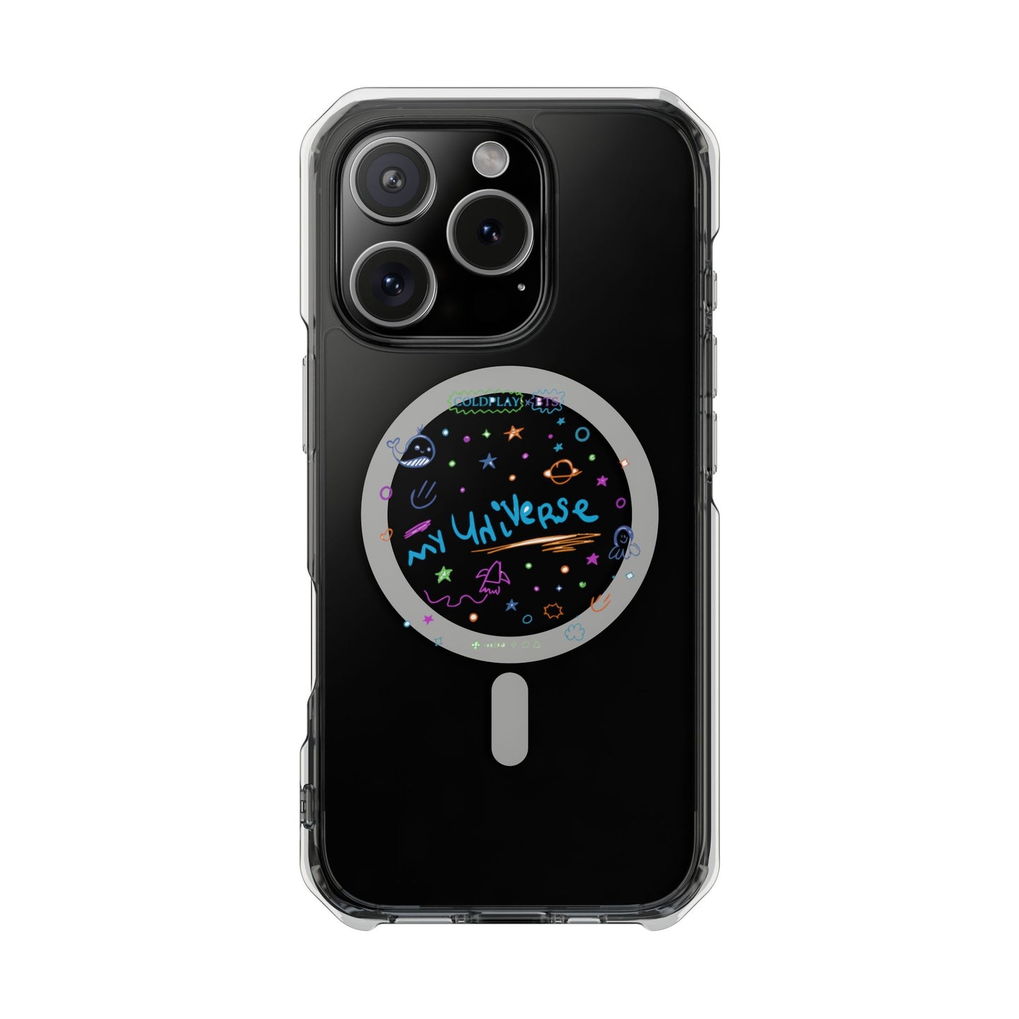Neon Space Doodles Magnetic Clear Impact case
