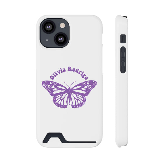 Phone Case + Card Holder For Iphone 13 – Olivia Rodrigo With Butterfly | Edition