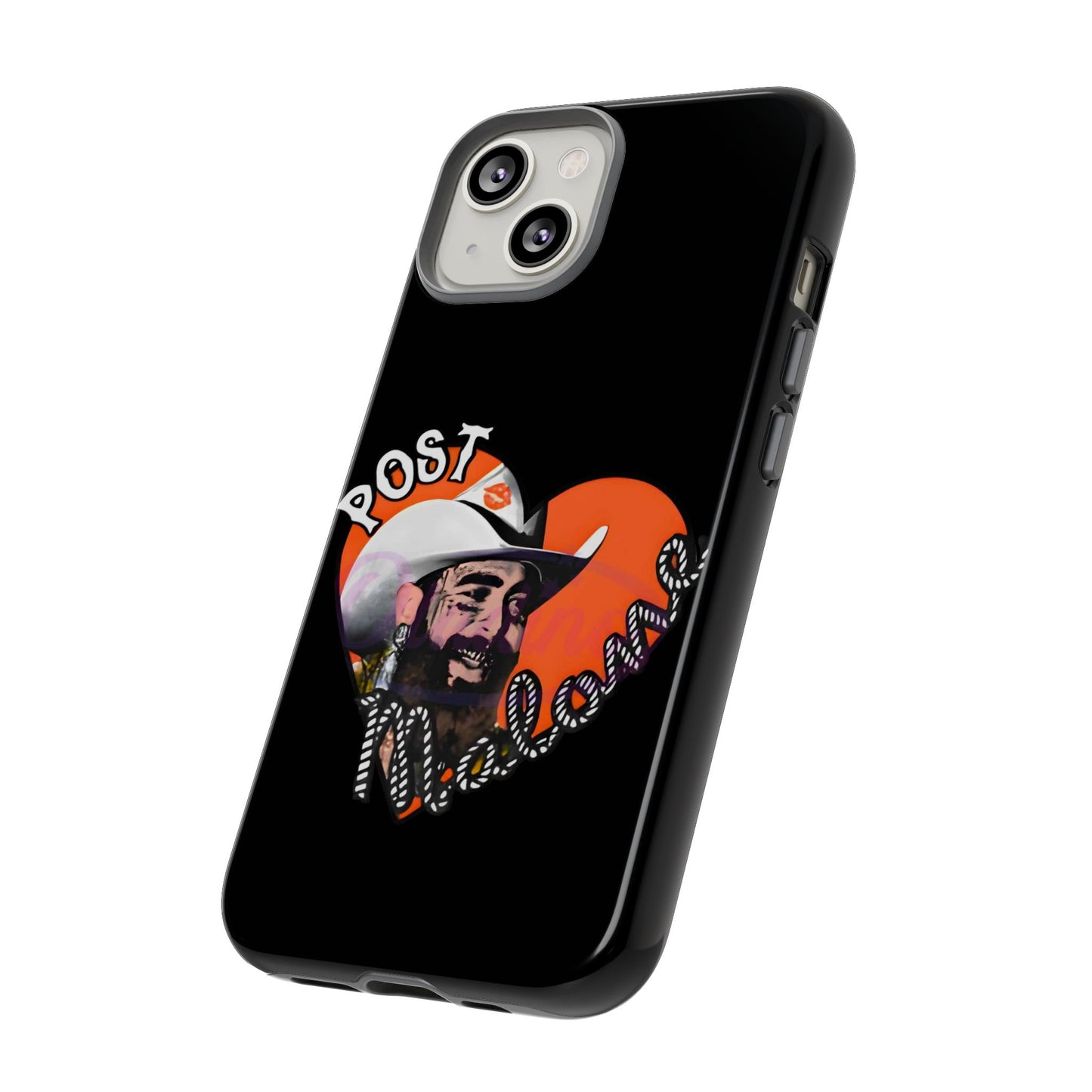 Tough iPhone Case (12–16 Pro Max) – Post Malone Heart Design