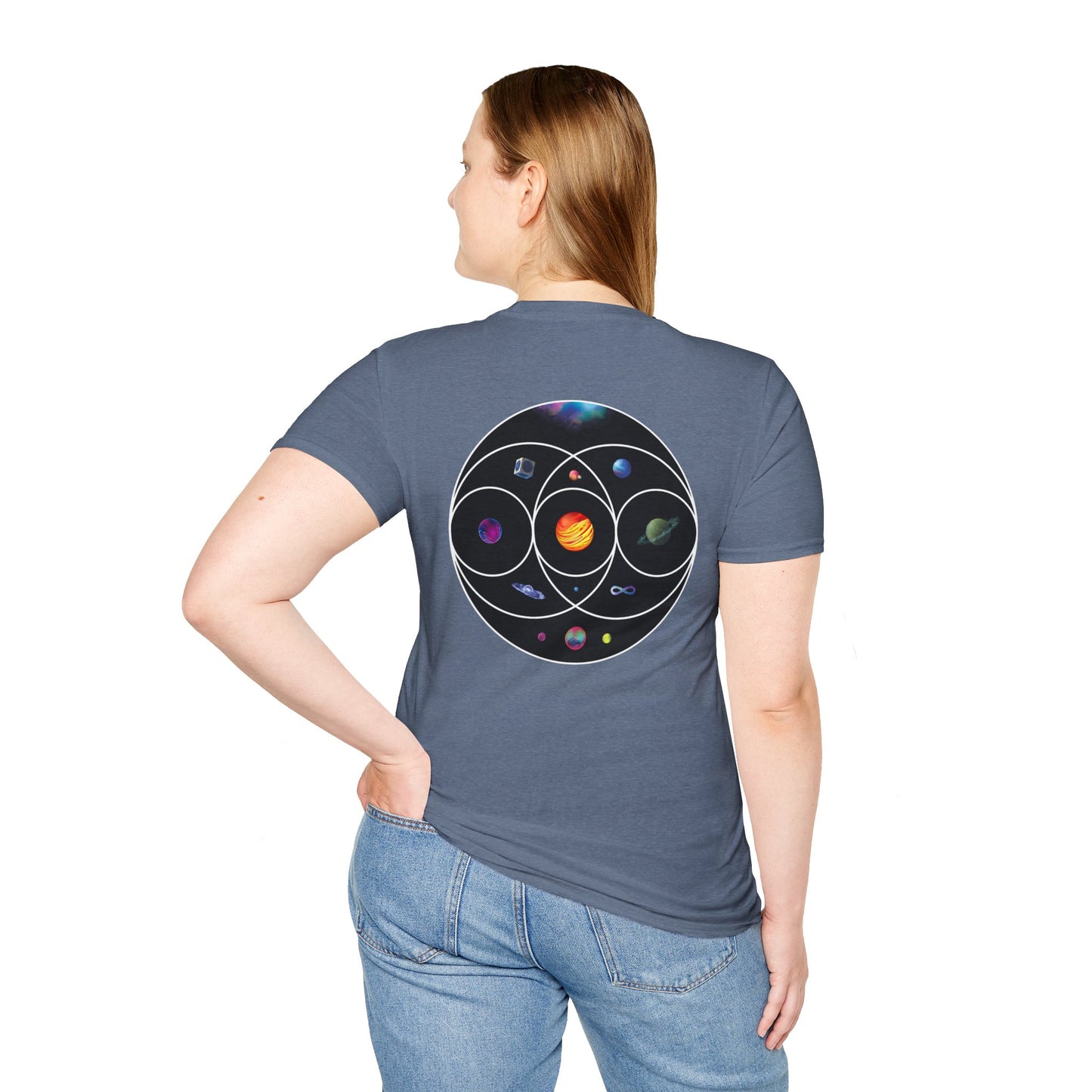 Unisex Softstyle T-Shirt Inspired by Coldplay’s Illustration Concept_B
