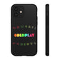 Premium Tough Case for iPhone 12 to 16 Pro Max Showcasing Coldplay’s Signage