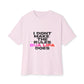 Retro Fade Letter Unisex Oversized Boxy Tee