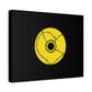 Minimalist Black Disc Outline Canvas
