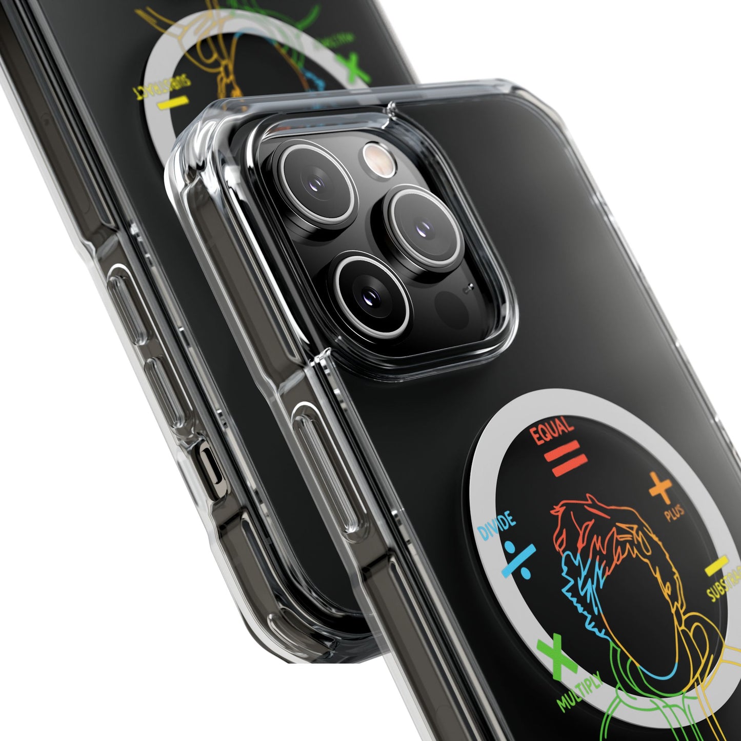Minimalist Divide Symbol with Brush Magnetic Clear Impact Case