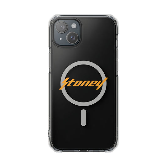 Orange Lightning Text Logo Magnetic Impact Case