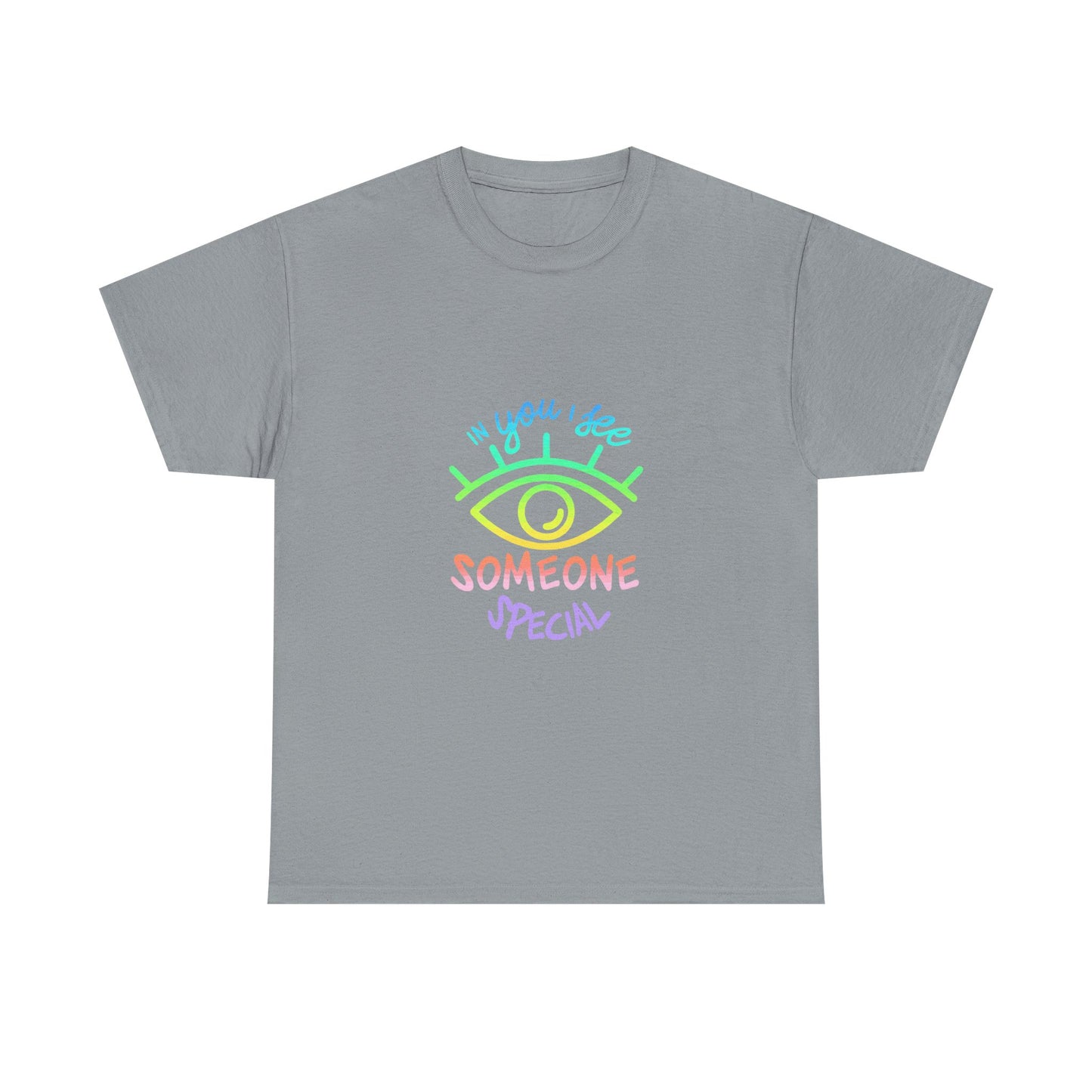 Vibrant Eye and Text Unisex Cotton Tee