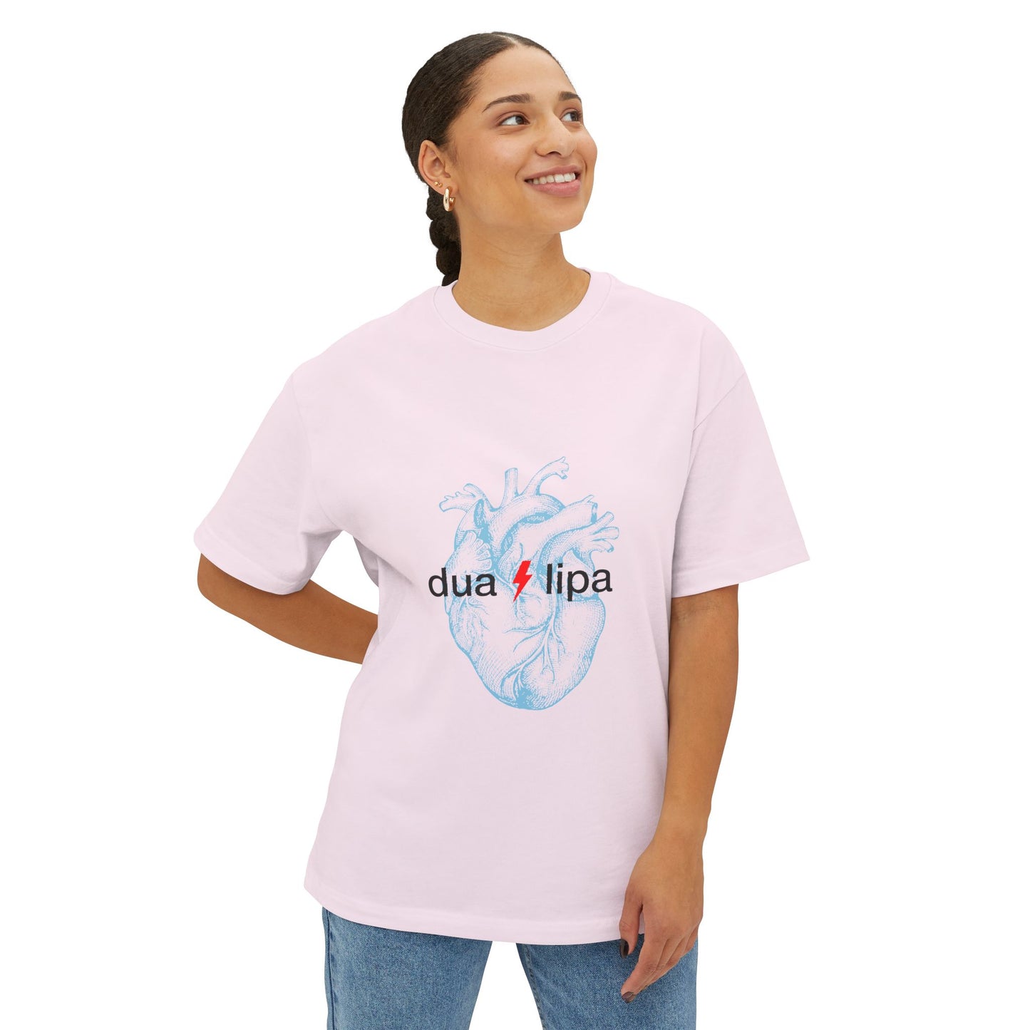 Electro Heart Illustration Unisex Oversized Boxy Tee