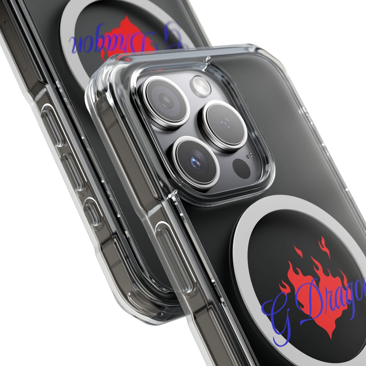 Heart on Fire Bold Script Magnetic Clear Impact Case