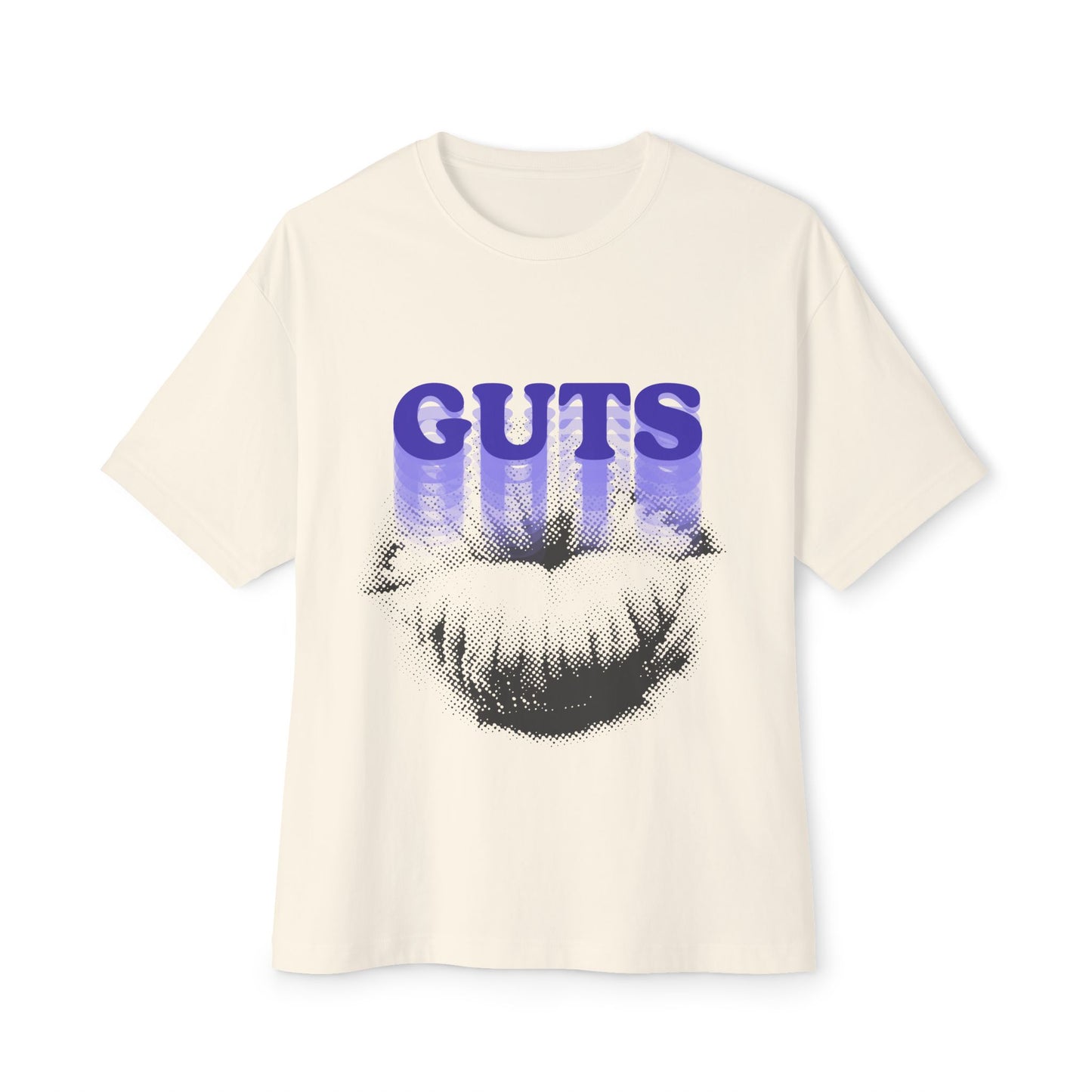 Guts Drip Effect Halftone-Oversized Tee