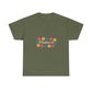 Retro Floral Groove Unisex Heavy cotton tee