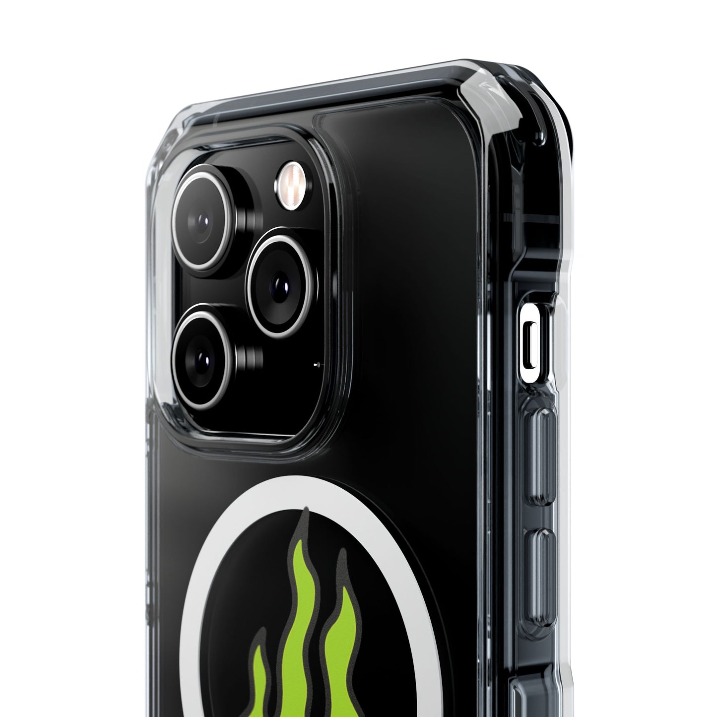 Green Flame Icon Magnetic Clear Impact Case