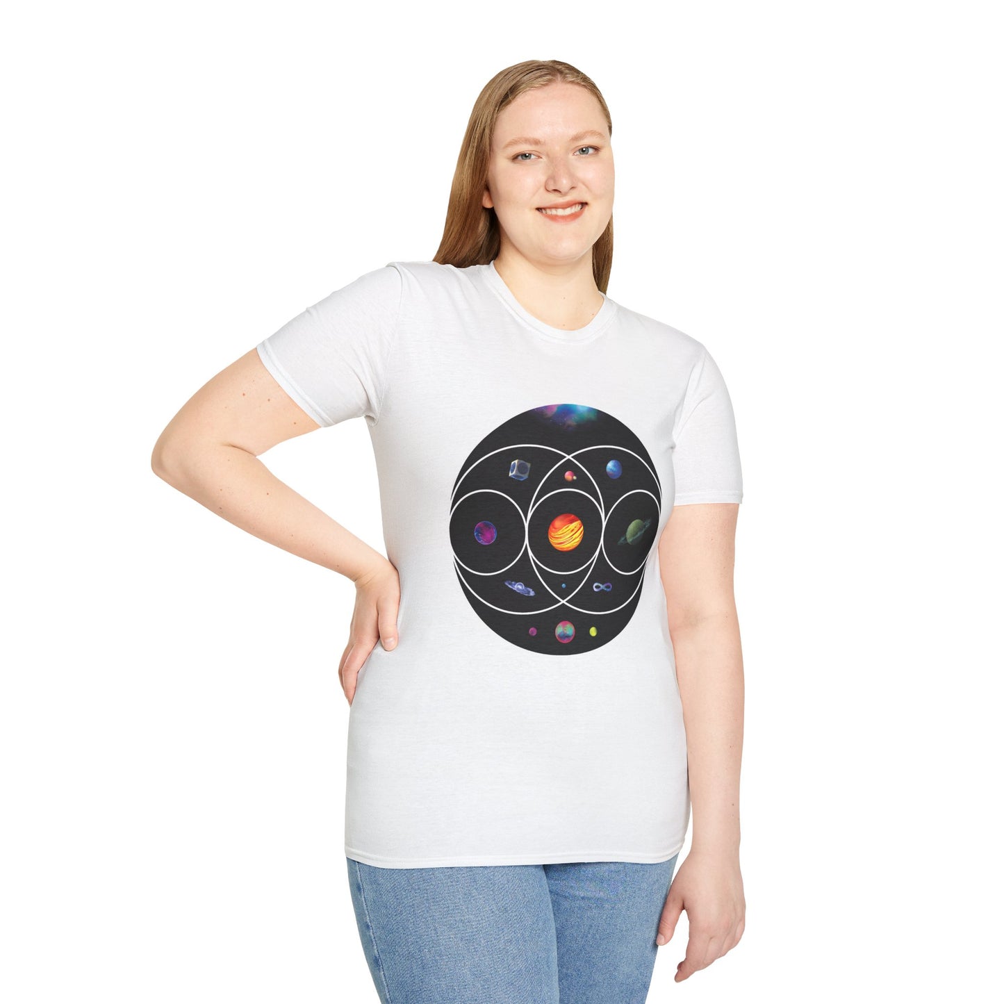 Unisex Softstyle T-Shirt Inspired by Coldplay’s Illustration Concept