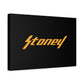 Orange Lightning Text Logo Canvas