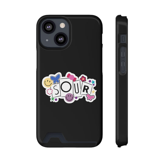 Phone Case + Card Holder For Iphone 13 – Olivia Rodrigo Sour | Black Edition