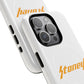 Orange Lightning Text Logo Tough Magnetic Case