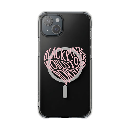 Born Pink Heart Typography - Magnetic Clear Impact Case