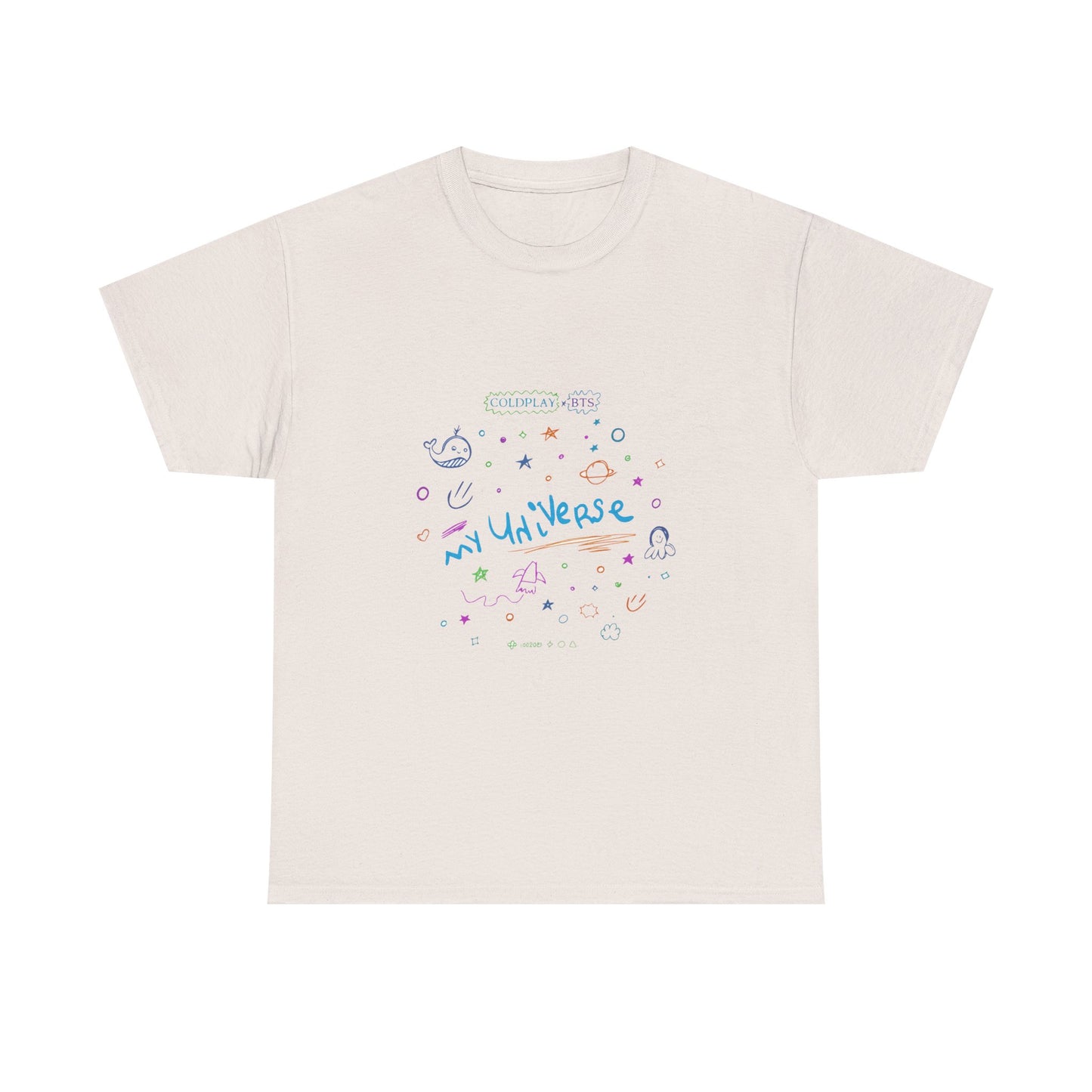 Neon Space Doodles Unisex Cotton Tee