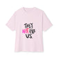 Bold “NOT” Statement Unisex Oversized Boxy Tee