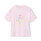 Minimalist Divide Symbol with Brush Oversized Boxy Tee